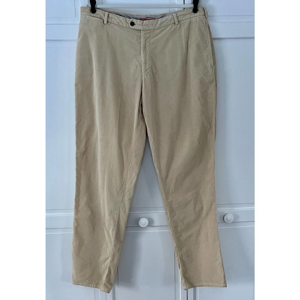 Peter Millar Pima Cotton Corduroy Dress Pant Light Tan Men't Size 38" x 34" EUC